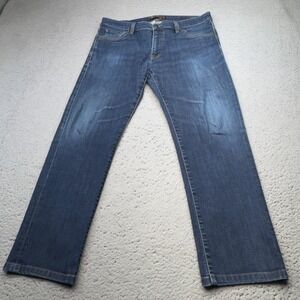 34 Heritage Jeans Mens 35 Blue Medium Wash Straight Denim Stretch Charisma